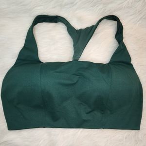 Victoria's Secret forest green racerback Sports Bra  size- 36DD